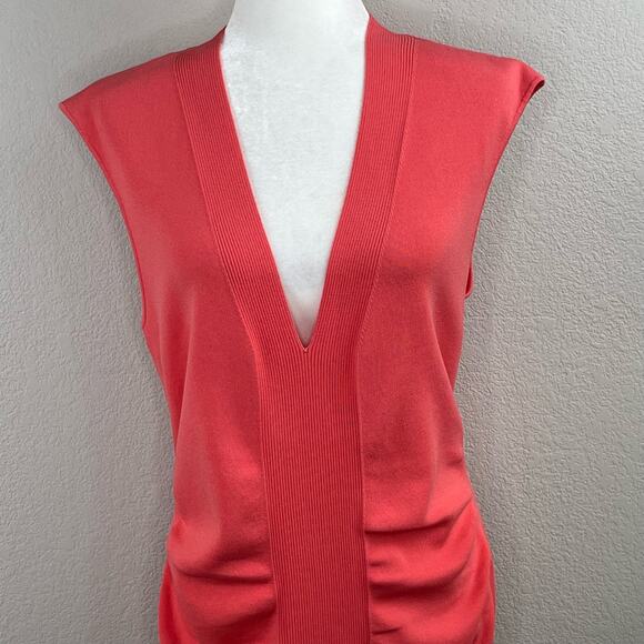 Ted Baker London Coral Bodycon V-Neck Sleeveless Stretch Mini Dress US 14/L NWT - Picture 5 of 13